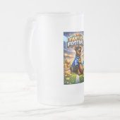 Fantasy football with dog mattglas bierglas (Vorderseite Links)