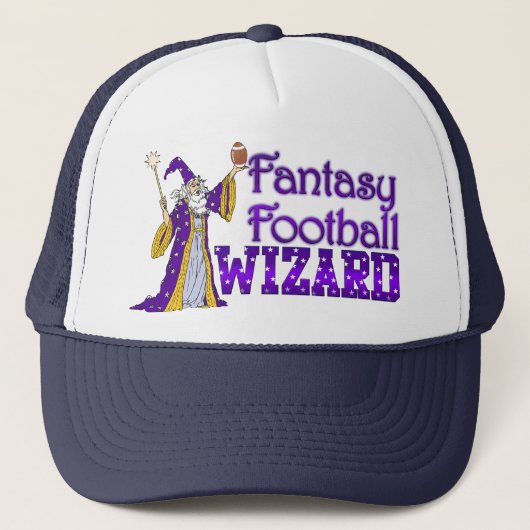 Fantasy Football Wizard Hat Truckerkappe (Vorderseite)