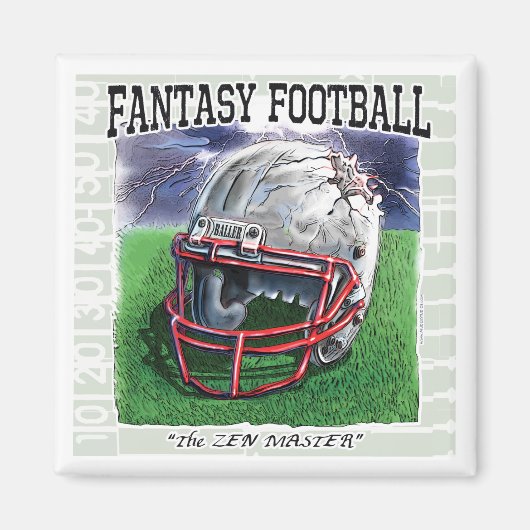 Fantasy Football Zen Master Gear Magnet (Vorne)