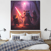 Fantasy Forest Animal Adventure Art Leinwanddruck (Insitu (Schlafzimmer))