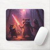 Fantasy Forest Animal Adventure Art Mousepad (Mit Mouse)