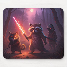 Fantasy Forest Animal Adventure Art Mousepad