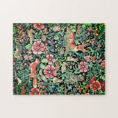 Fantasy Forest Animals farbenfrohe Blume faszinier Puzzle (Horizontal)