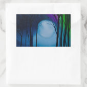 Fantasy forest art rechteckiger aufkleber (Tasche)