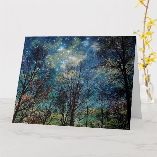 Fantasy Forest Big Grußkarte Karte (Gelbe Blume)