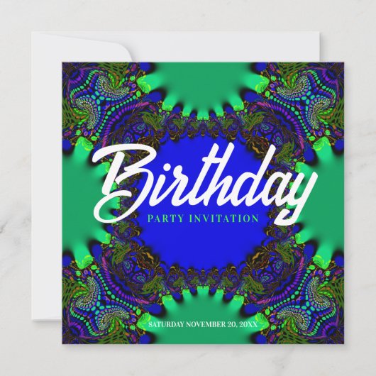 Fantasy Forest Birthday Einladung (Vorderseite)