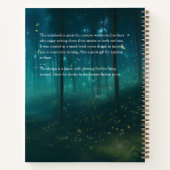 Fantasy Forest Book Cover Inspiration Notebook Notizblock (Rückseite)