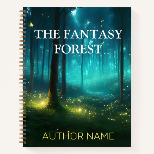 Fantasy Forest Book Cover Inspiration Notebook Notizblock (Vorderseite)