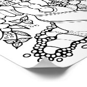 Fantasy Forest Buddha BellyTree Farbgestaltung Kun Poster (Ecke)