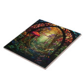 Fantasy Forest Buntglas Fliese (Seite)