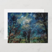Fantasy Forest Celestial Woods Night Stars Postkarte (Vorne/Hinten)