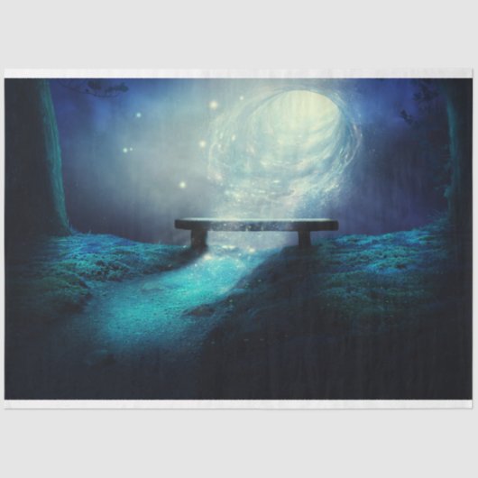 Fantasy Forest Cosmos Dekoupage Tissue Paper Seidenpapier (Vorderseite)