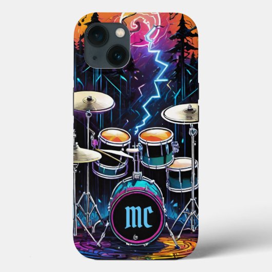 Fantasy Forest Drum Set Case-Mate iPhone Hülle (Rückseite)