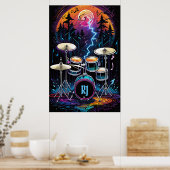 Fantasy Forest Drum Set Poster (Küche)