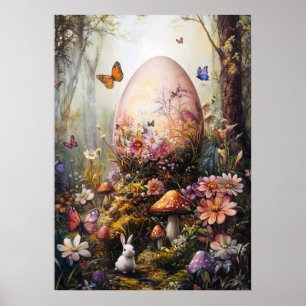 Fantasy Forest Egg Osterposter Poster