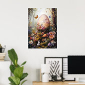 Fantasy Forest Egg Osterposter Poster (Heimbüro)