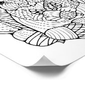 Fantasy Forest Eichhörnchen Acorns Farbgestaltung  Poster (Ecke)