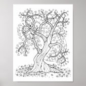 Fantasy Forest Heart Leaf Treppenaufgang Kunst, Di Poster (Vorne)