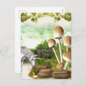 Fantasy Forest Journal Ephemera Feiertagspostkarte (Vorne/Hinten)