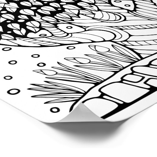 Fantasy Forest Leafy Treatment Obelisk Poster (Ecke)