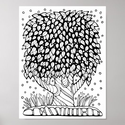 Fantasy Forest Leafy Treatment Obelisk Poster (Vorne)
