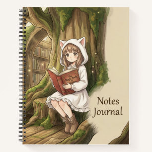 Fantasy Forest Mädchen Notizbuch