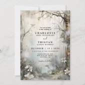 Fantasy Forest Mist Wedding Einladung (Vorderseite)