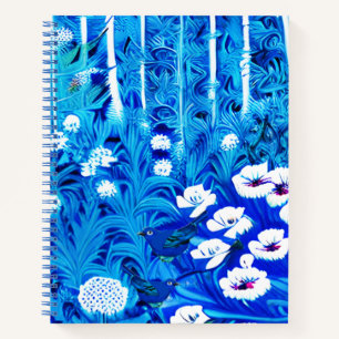 Fantasy Forest mit Blume und Birds Journal Notizblock