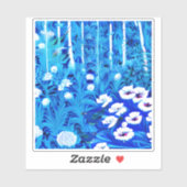 Fantasy Forest mit Blume und Vögeln Aufkleber (Blatt)