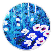 Fantasy Forest mit Blume und Vögeln Keramikknauf (Vorderseite)