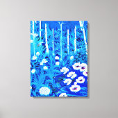 Fantasy Forest mit Blume und Vögeln Leinwanddruck (Vorderseite)