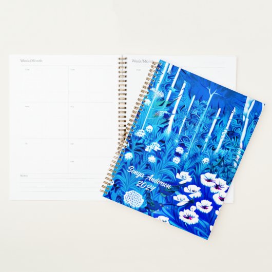 Fantasy Forest mit Blume und Vögeln Planer (Anzeige)