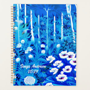 Fantasy Forest mit Blume und Vögeln Planer