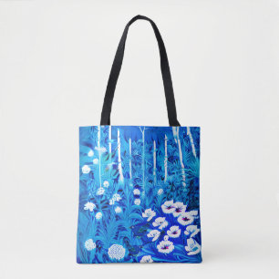 Fantasy Forest mit Blume und Vögeln Tasche