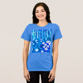 Fantasy Forest mit Blume und Vögeln Tri-Blend Shirt (Vorderseite voll)
