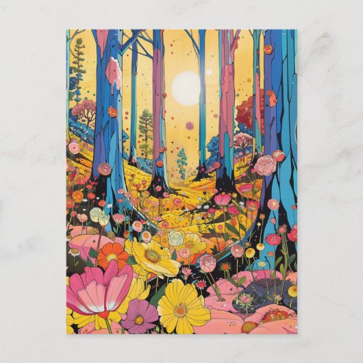 Fantasy Forest Postcard Postkarte (Vorderseite)