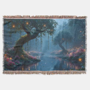 Fantasy Forest Throw Blanket Decke