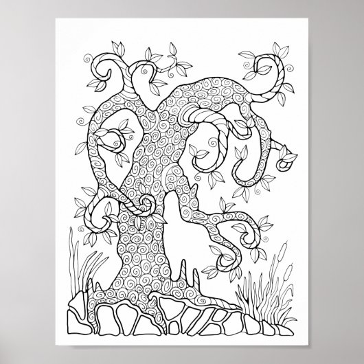 Fantasy Forest Tree Spirituosen Poster (Vorne)
