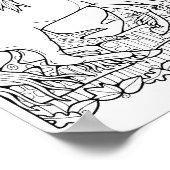 Fantasy Forest Trees Unicorn Poster (Ecke)