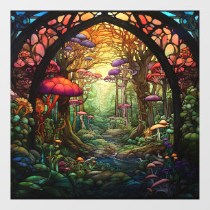 Fantasy Forest verklebt Glasfenster Fensteraufkleber