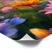 Fantasy Forest, Wasserfall, Blume Poster (Ecke)