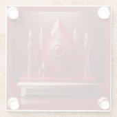 Fantasy Fountain Pen Display Glasuntersetzer (Rückseite)