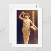 Fantasy Fountain Vintag Postkarte (Vorne/Hinten)