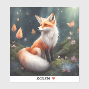 Fantasy Fox Nature Art Aufkleber