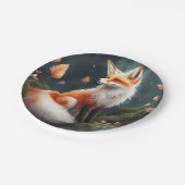 Fantasy Fox Nature Art Pappteller (Schrägansicht)