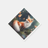 Fantasy Fox Nature Art Serviette (Ecke)