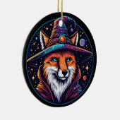 Fantasy Fox - Zauberer Keramik Ornament (Rechts)