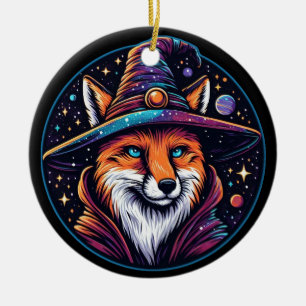 Fantasy Fox - Zauberer Keramik Ornament