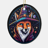 Fantasy Fox - Zauberer Keramik Ornament (Links)