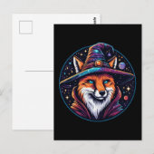 Fantasy Fox - Zauberer Postkarte (Vorne/Hinten)